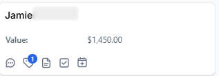 Blasting job opportunity worth $1,450 tracked in the CRM